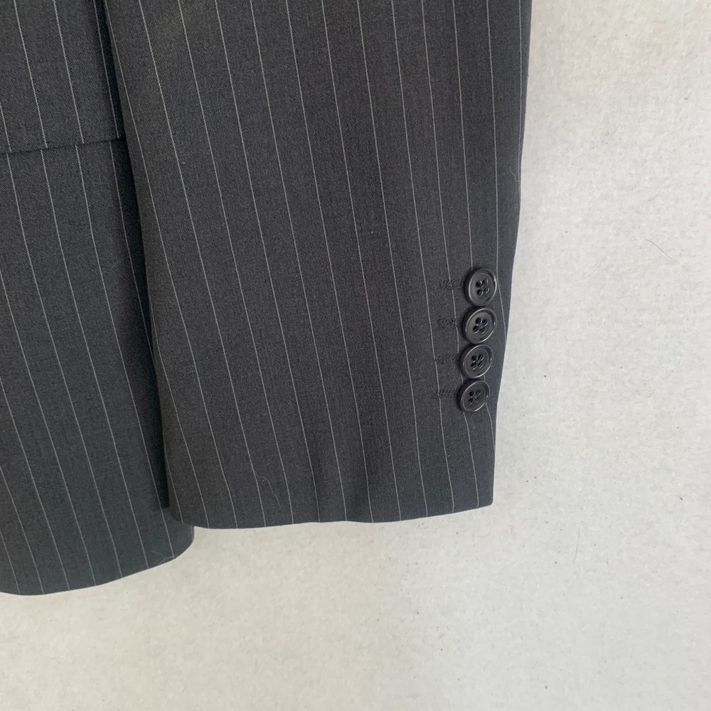 Armani Collezioni Suit Men 40R Grey Pinstripe Wool Blend Two Button Jacket - Picture 6 of 13